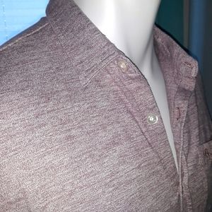 Penguin slim cotton shirt. Purple. Large